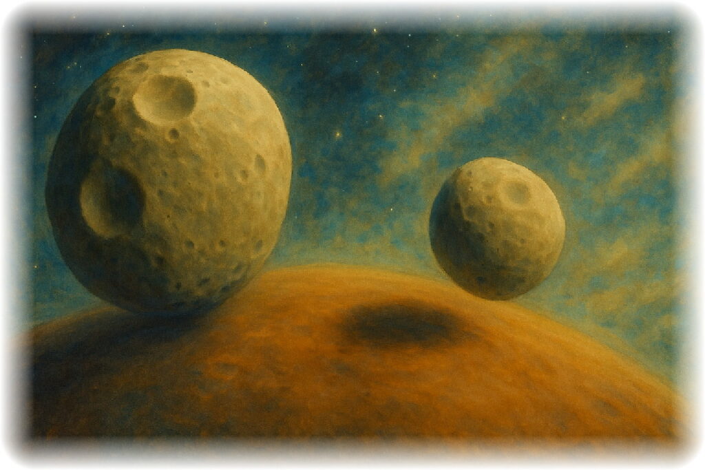 火星の衛星フォボスとダイモス