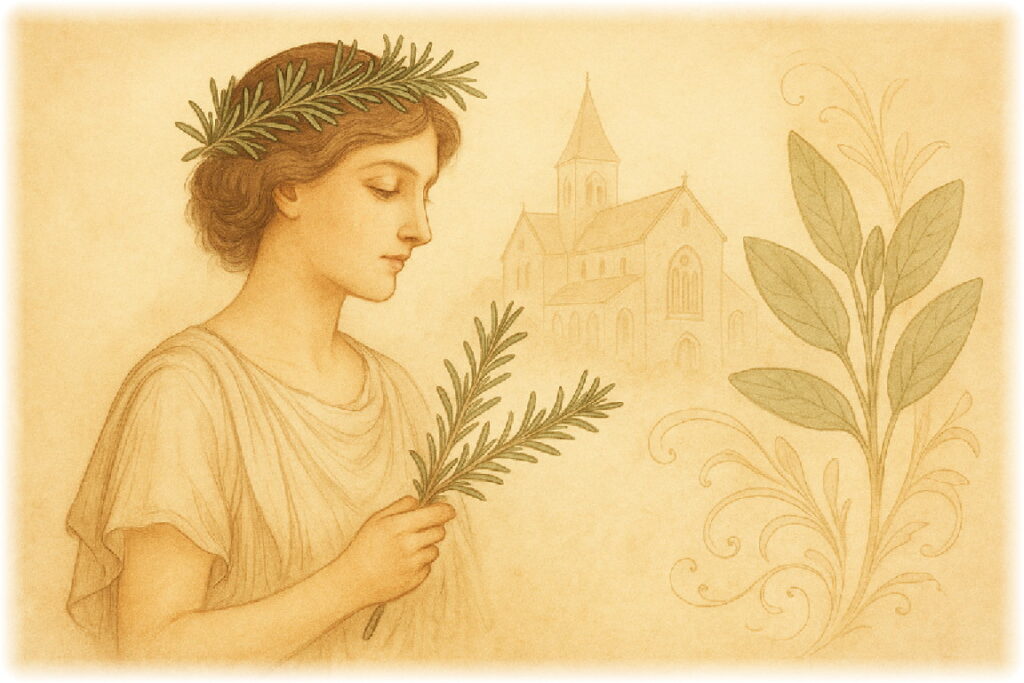 ããŒãºããªãŒã®å ãã€ãã女æ§ãæãæã«æã¡ãèæ¯ã«äžäžã®ä¿®éé¢ãšã»ãŒãžã®èãæãããå¹»æ³çãªã€ã©ã¹ã